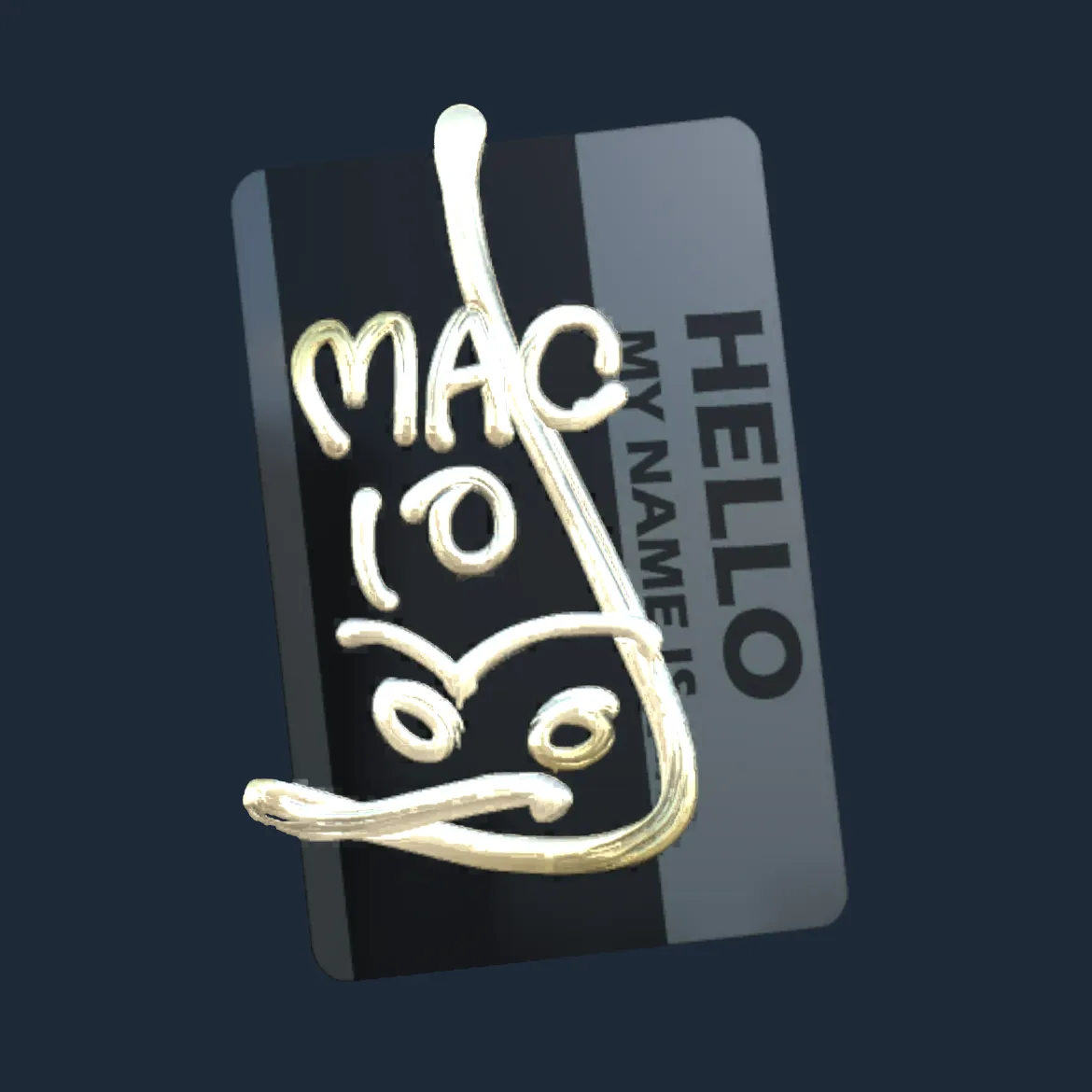 Sticker | Hello MAC-10 (Gold)