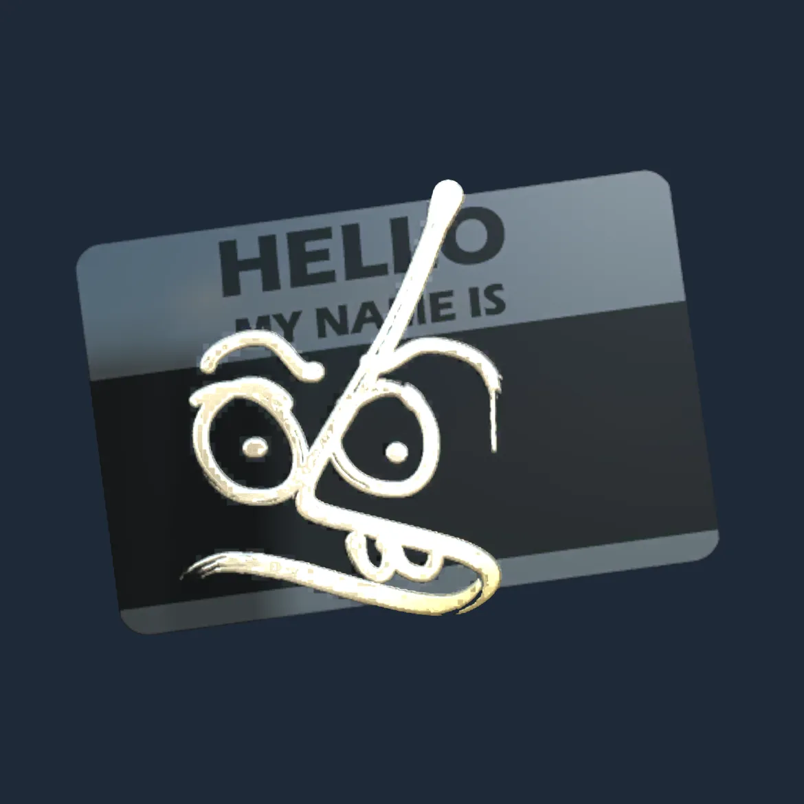 Sticker | Hello MP7 (Gold)
