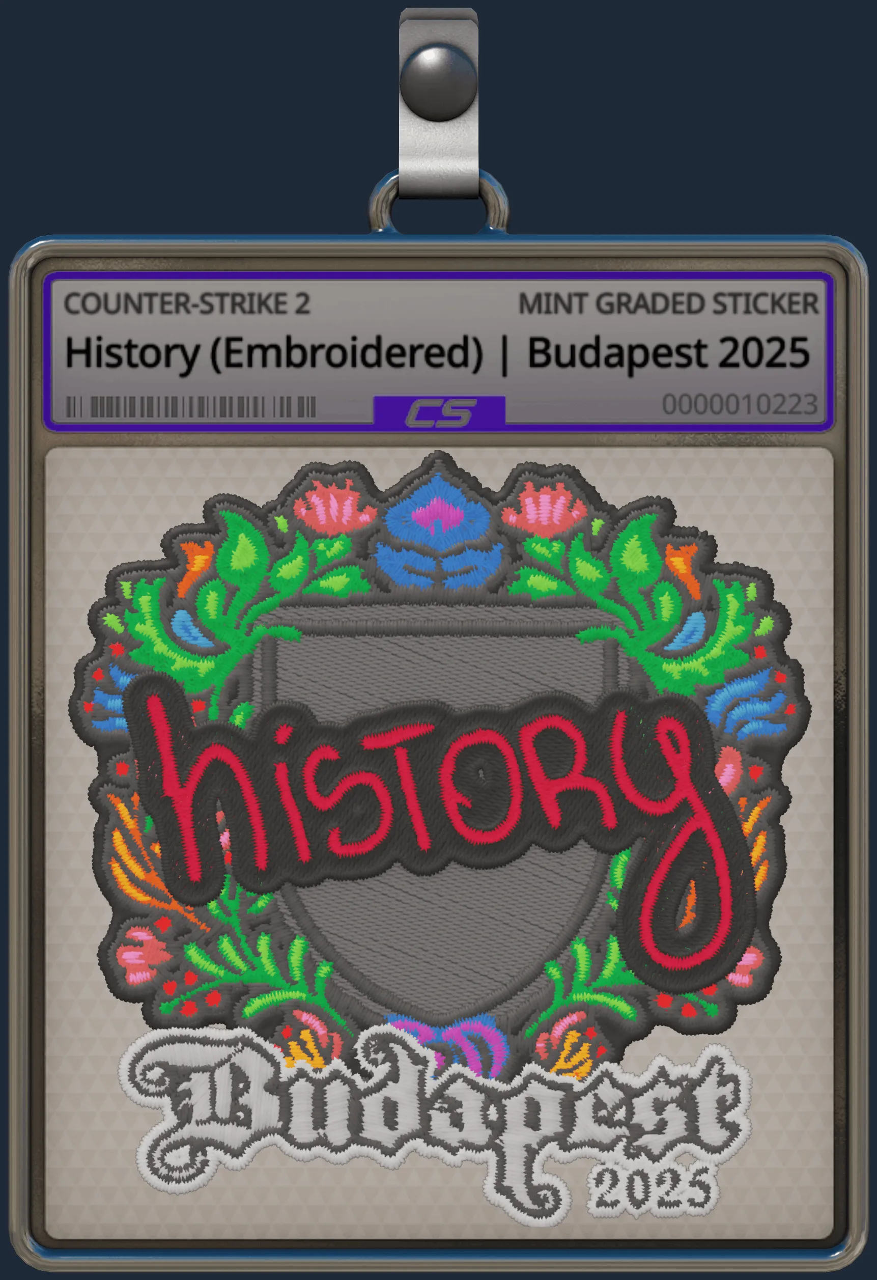 Sticker | History (Embroidered) | Budapest 2025