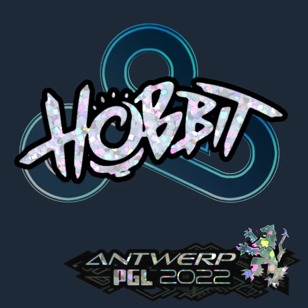 Sticker | Hobbit (Glitter) | Antwerp 2022
