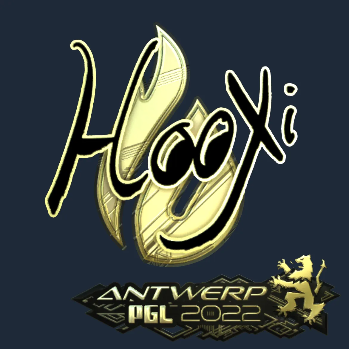 Sticker | HooXi (Gold) | Antwerp 2022
