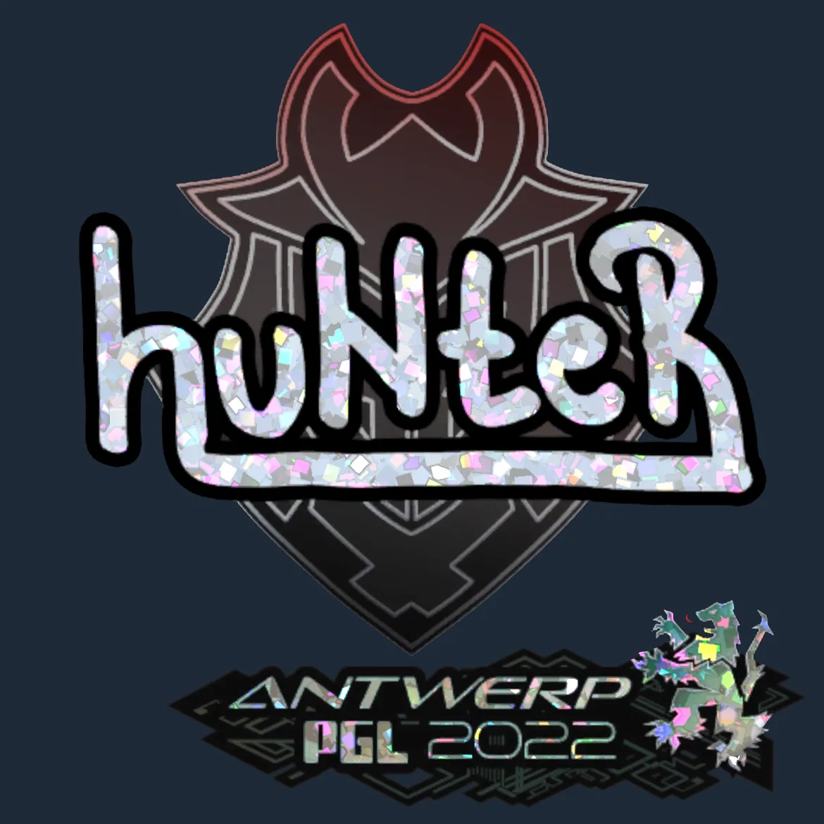 Sticker | huNter (Glitter) | Antwerp 2022