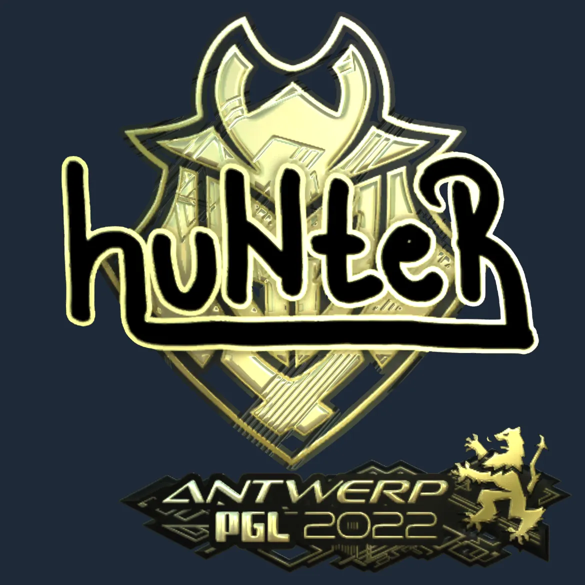 Sticker | huNter (Gold) | Antwerp 2022