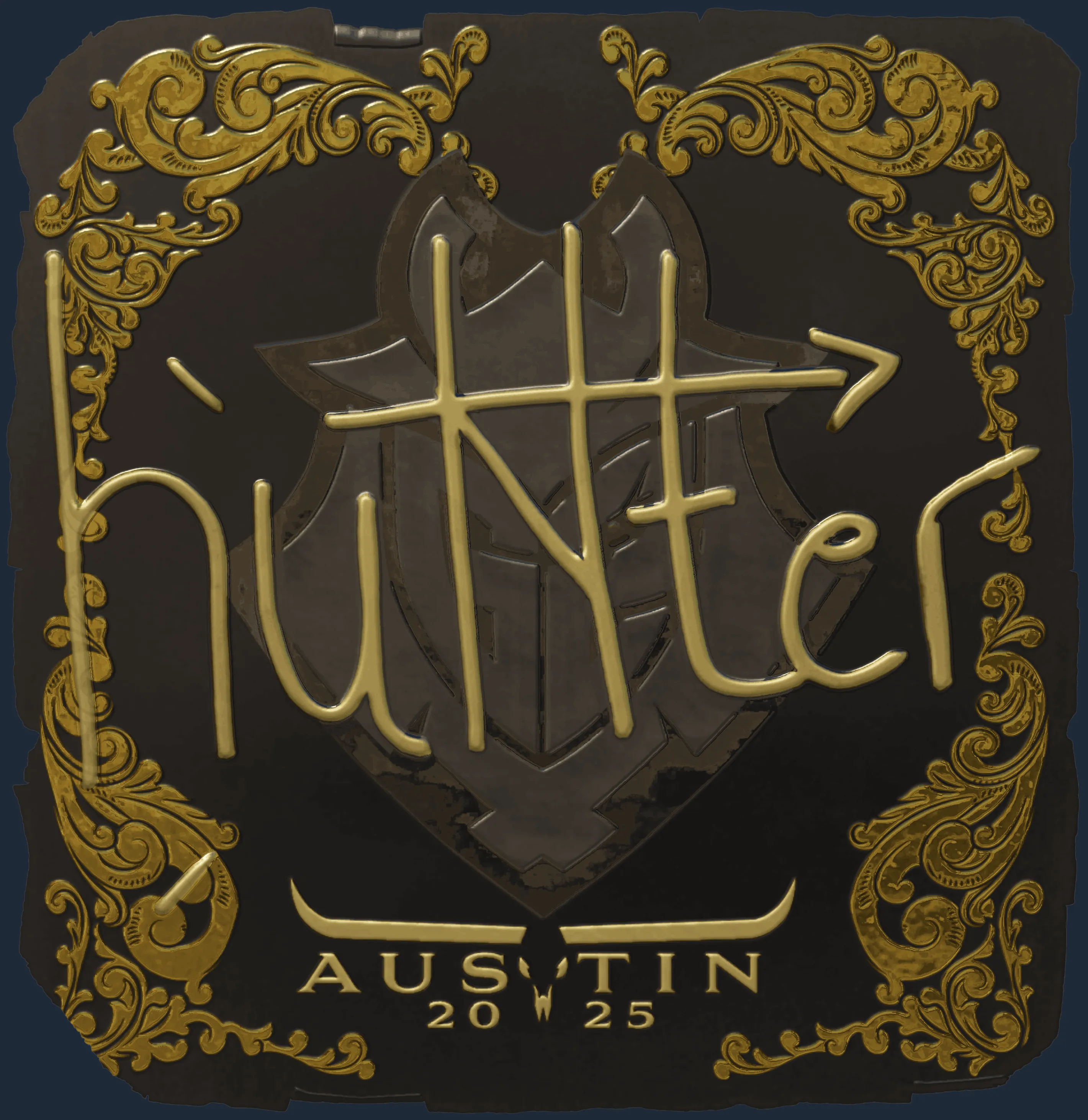 Sticker | huNter- (Gold) | Austin 2025