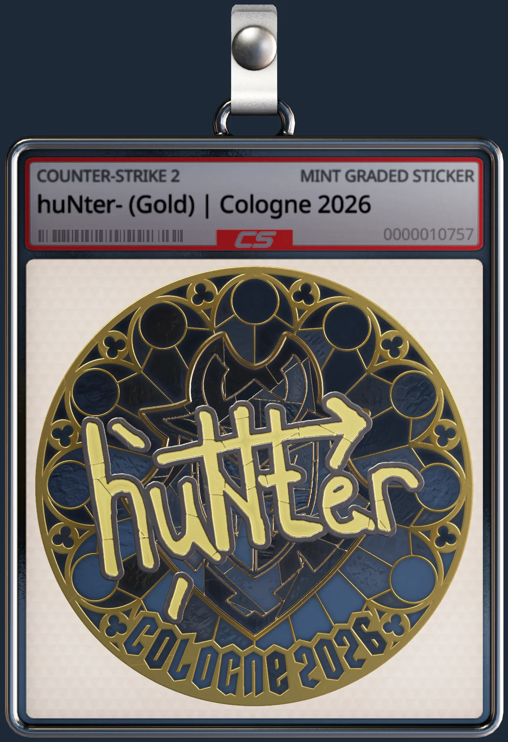Sticker | huNter- (Gold) | Cologne 2026