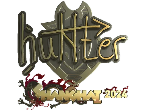Sticker | huNter- (Gold) | Shanghai 2024