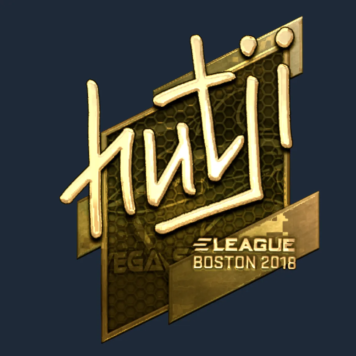 Sticker | hutji (Gold) | Boston 2018