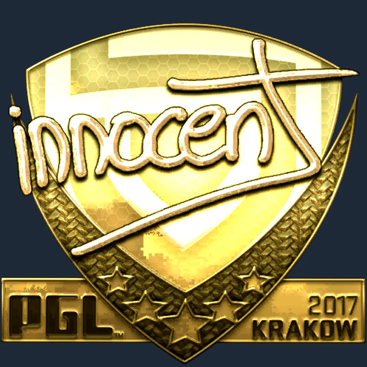 Sticker | innocent (Gold) | Krakow 2017