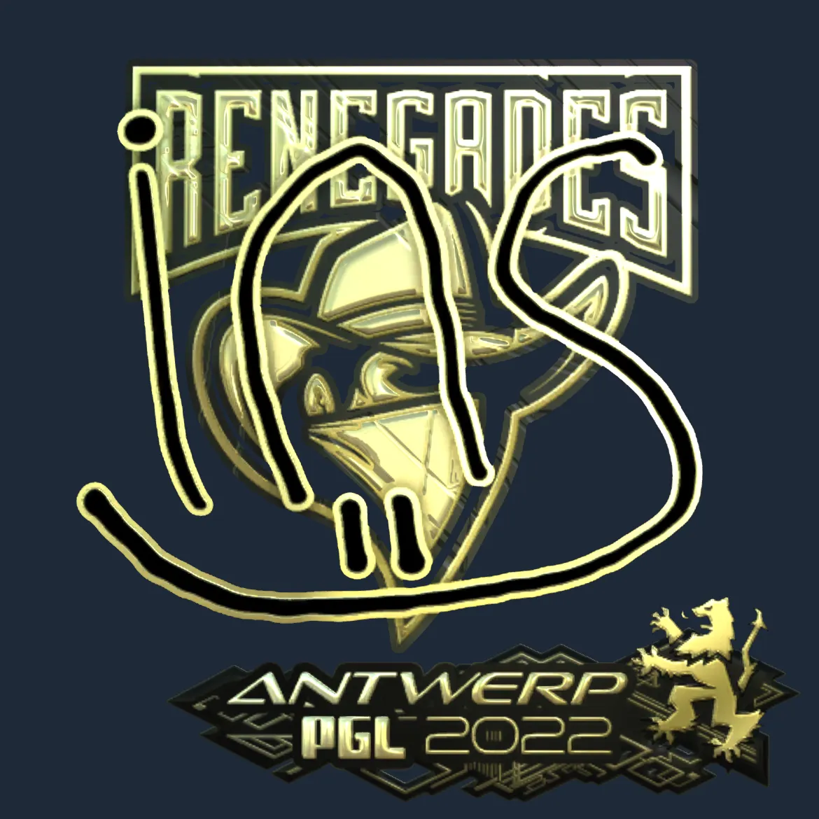 Sticker | ins (Gold) | Antwerp 2022