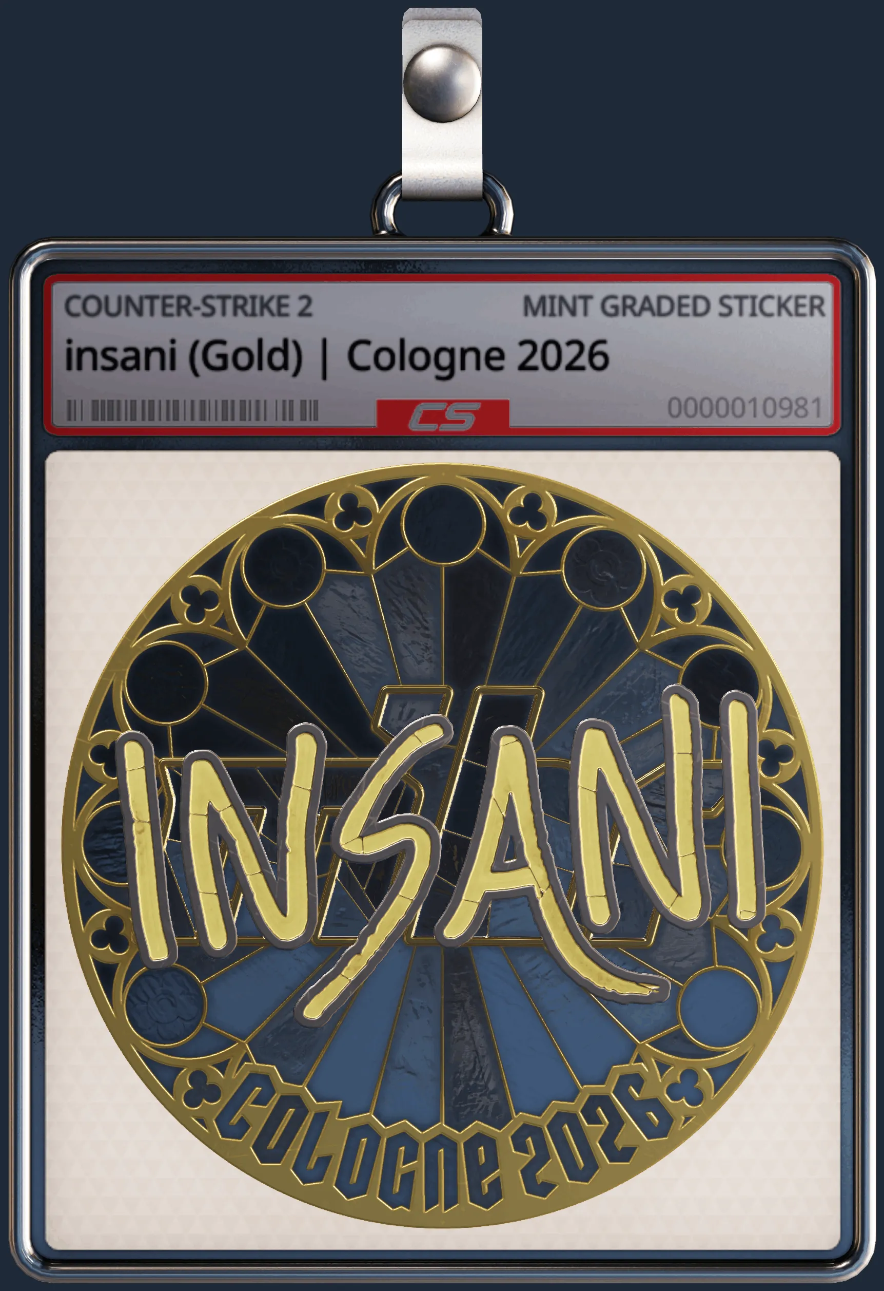 Sticker | insani (Gold) | Cologne 2026