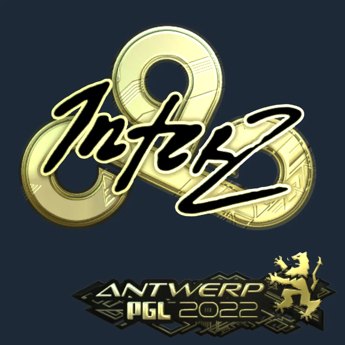 Sticker | interz (Gold) | Antwerp 2022