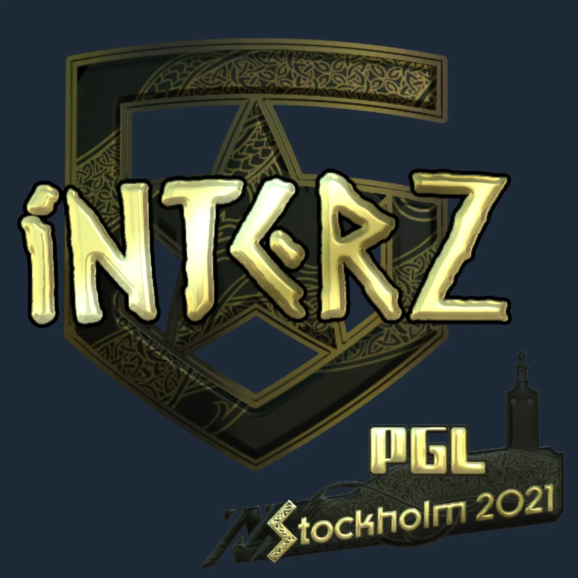 Sticker | interz (Gold) | Stockholm 2021