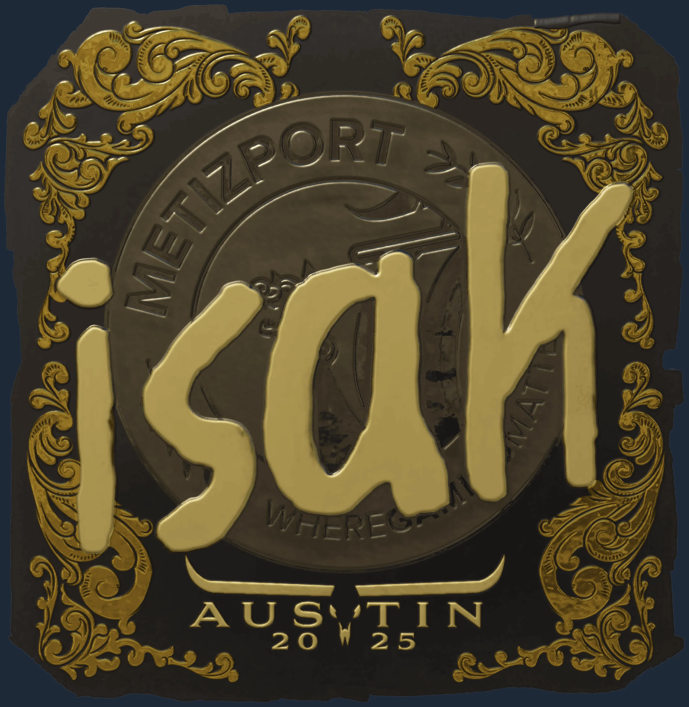 Sticker | isak (Gold) | Austin 2025