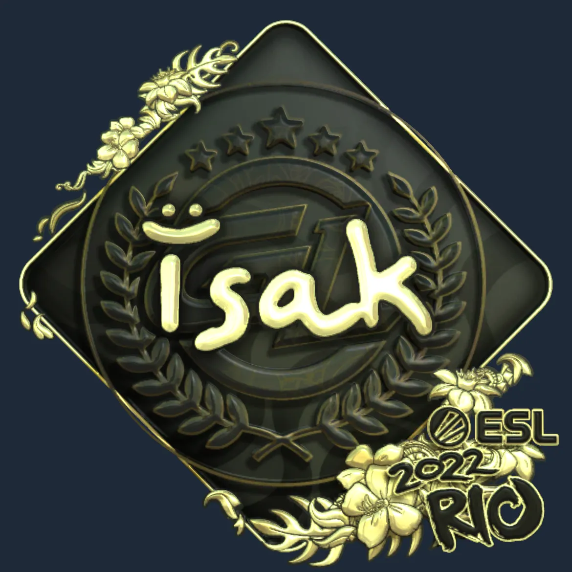 Sticker | isak (Gold) | Rio 2022