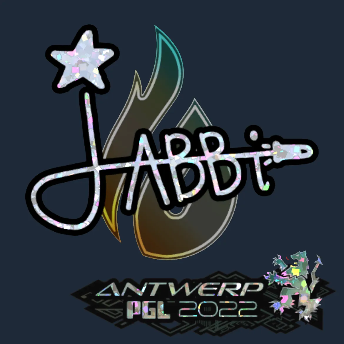 Sticker | jabbi (Glitter) | Antwerp 2022