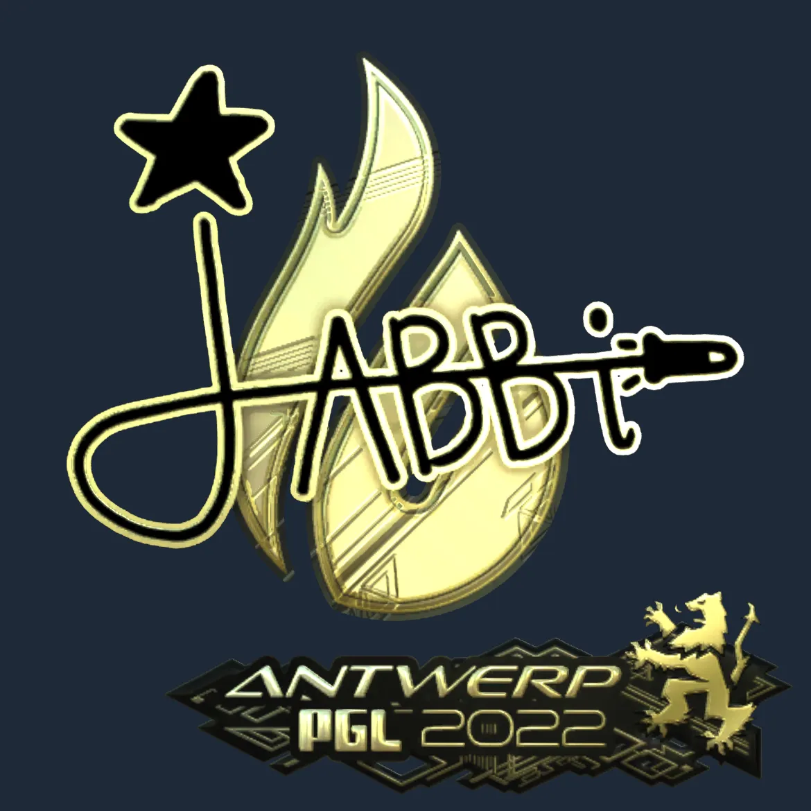 Sticker | jabbi (Gold) | Antwerp 2022