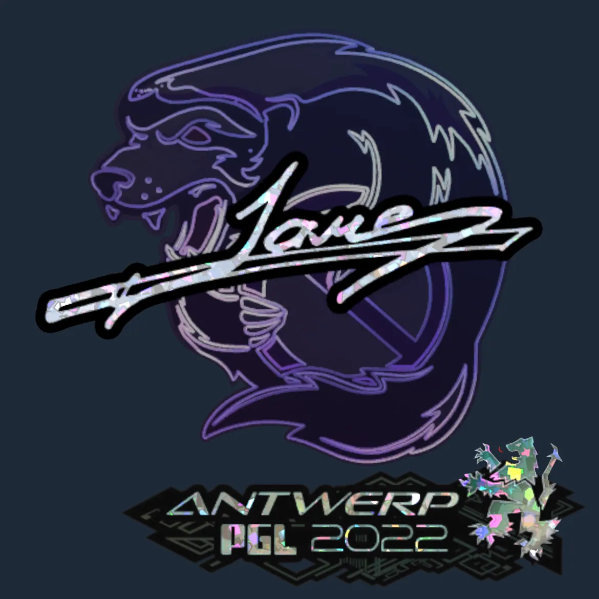 Sticker | Jame (Glitter) | Antwerp 2022