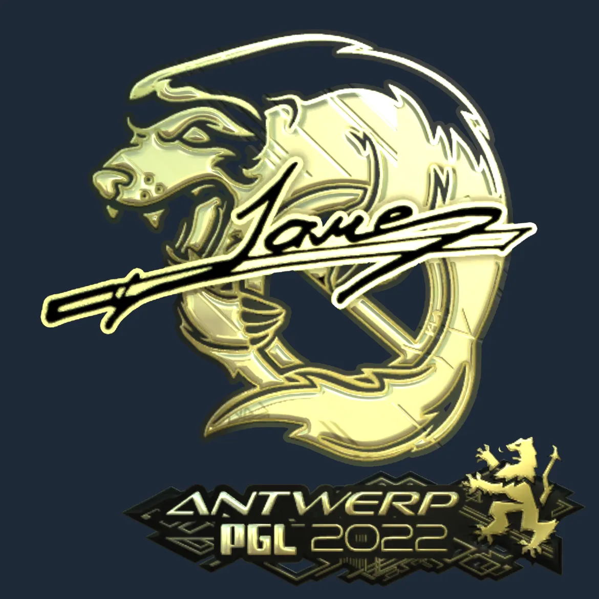 Sticker | Jame (Gold) | Antwerp 2022