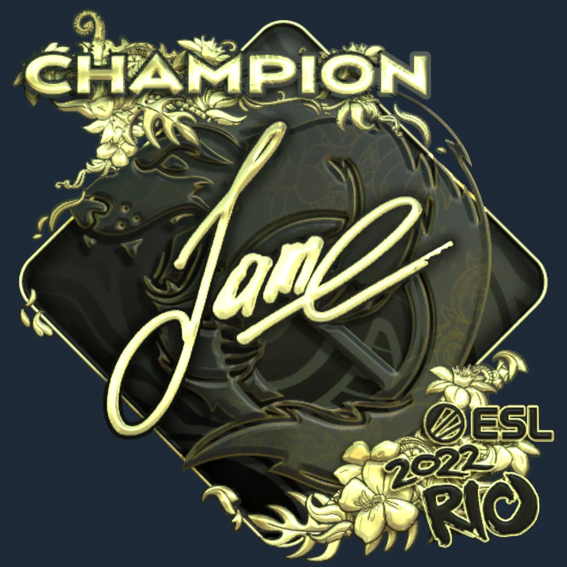 Sticker | Jame (Gold, Champion) | Rio 2022