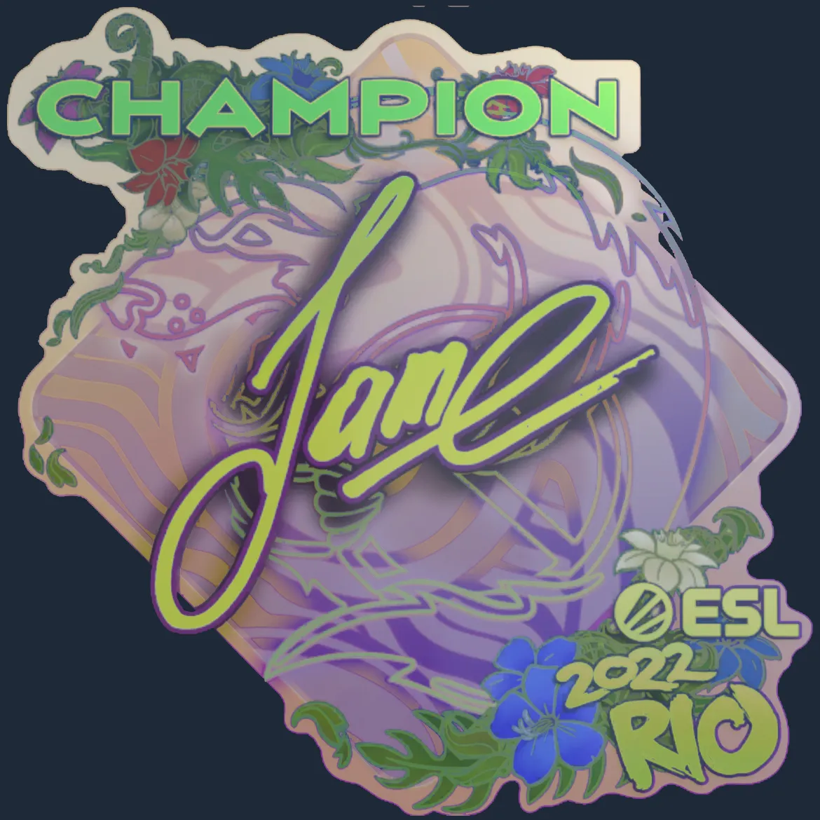 Sticker | Jame (Holo, Champion) | Rio 2022