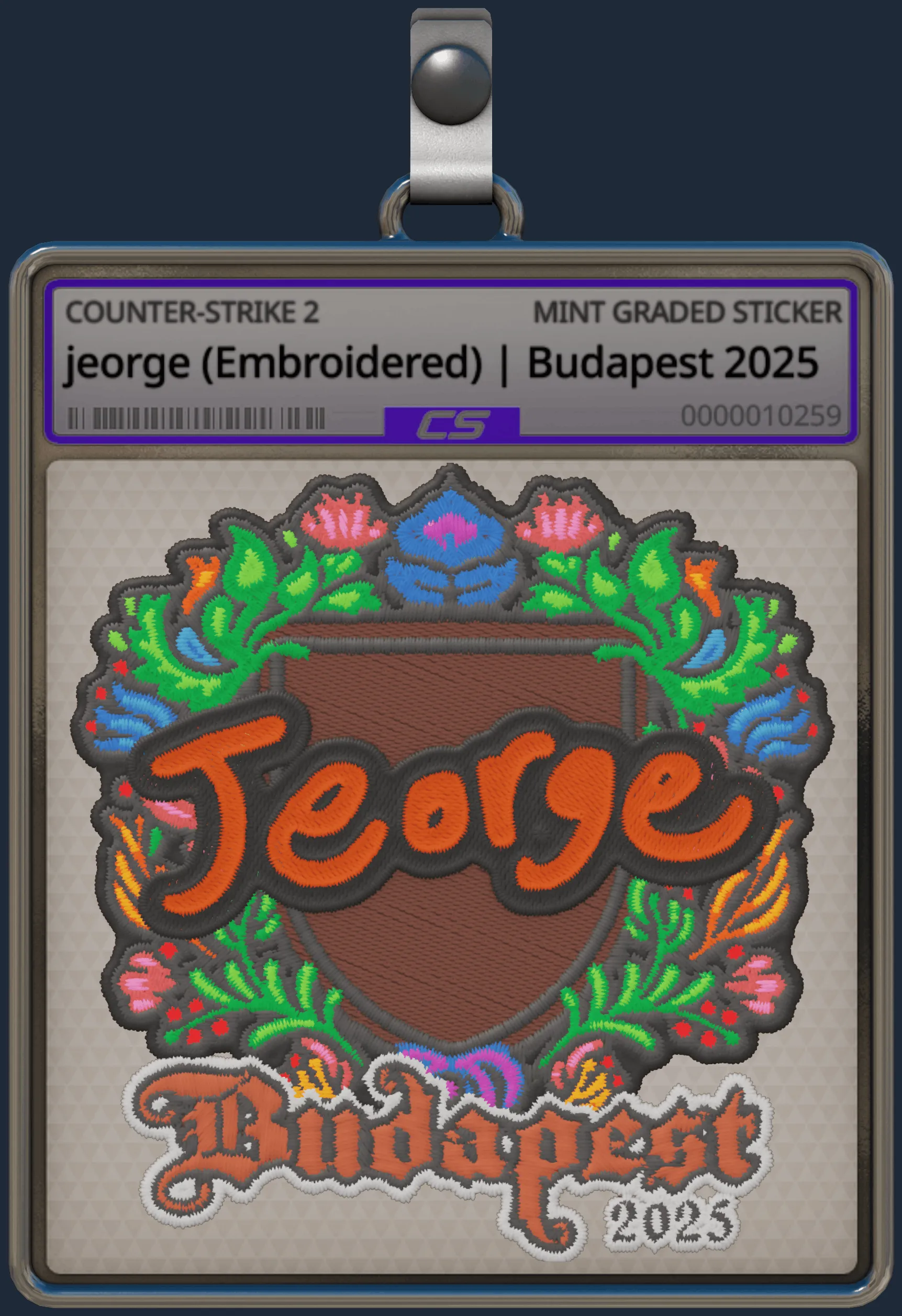 Sticker | jeorge (Embroidered) | Budapest 2025