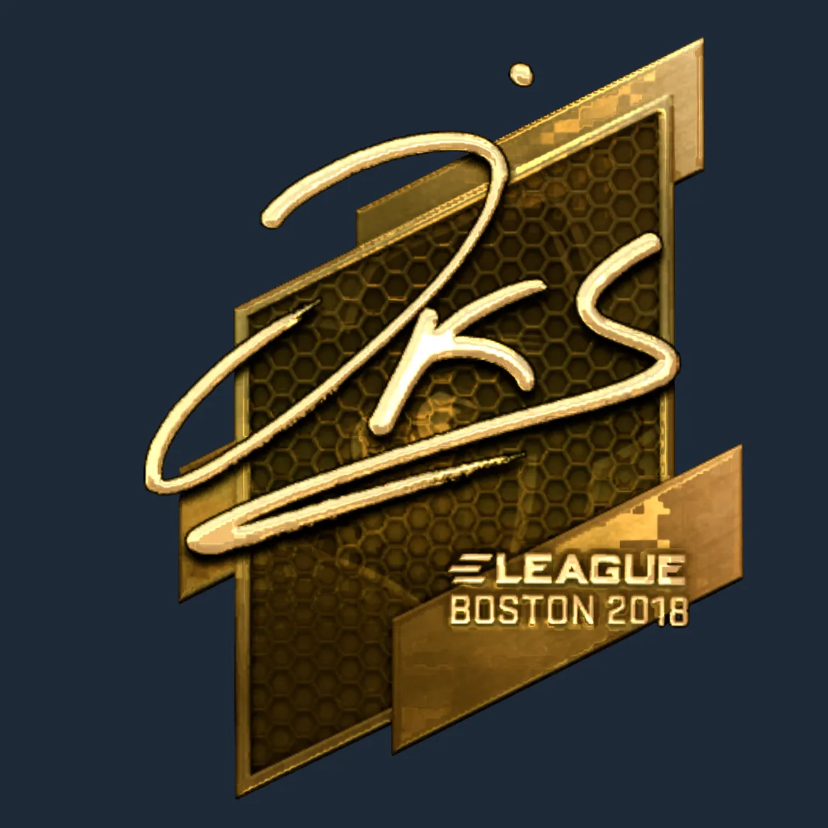 Sticker | jks (Gold) | Boston 2018