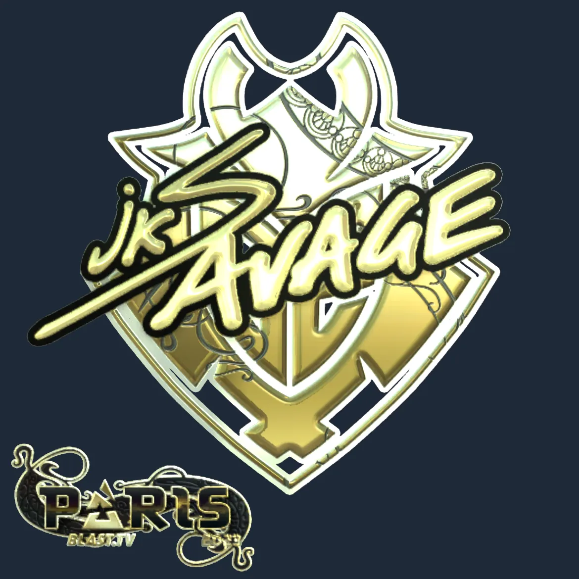Sticker | jks (Gold) | Paris 2023
