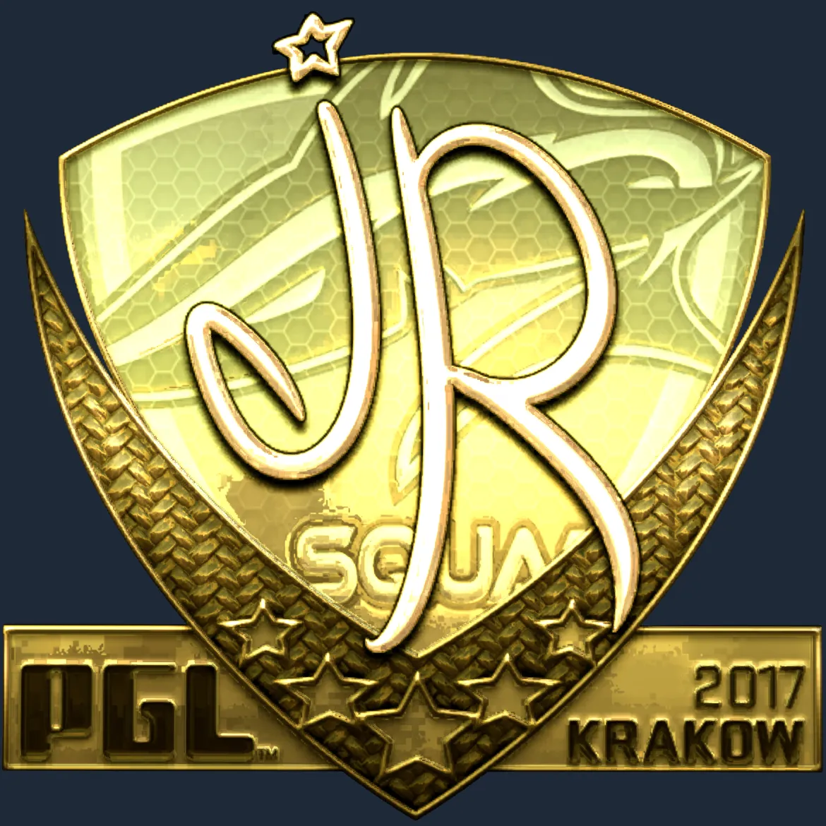 Sticker | jR (Gold) | Krakow 2017