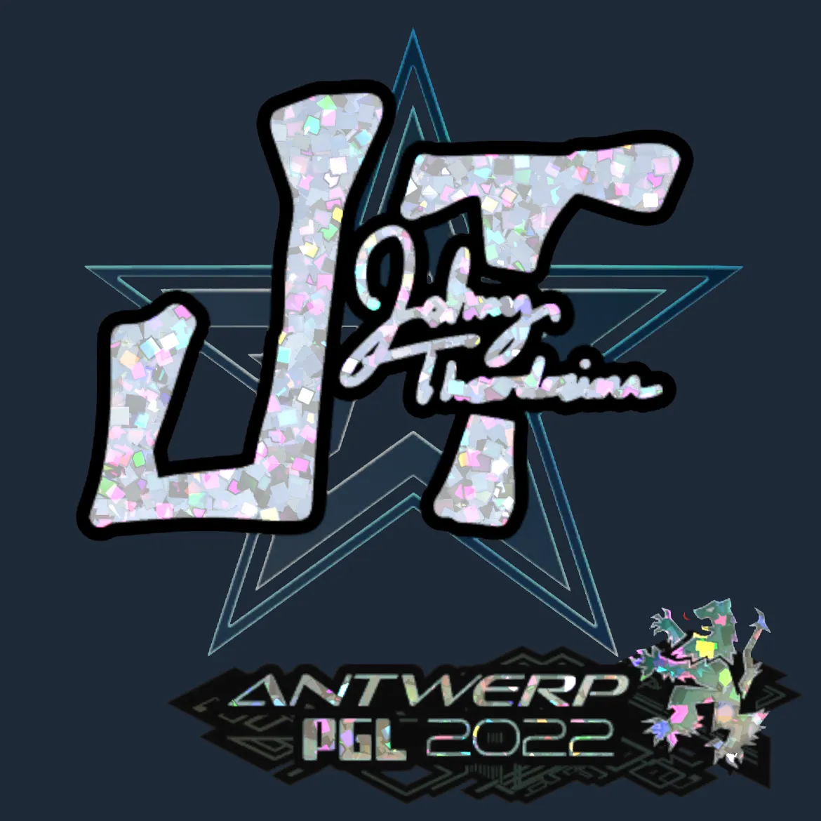 Sticker | JT (Glitter) | Antwerp 2022