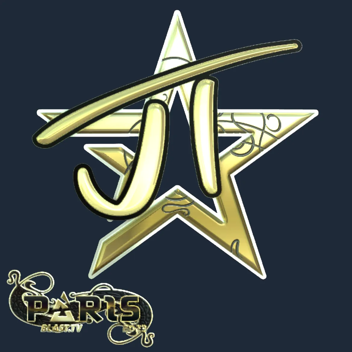 Sticker | JT (Gold) | Paris 2023