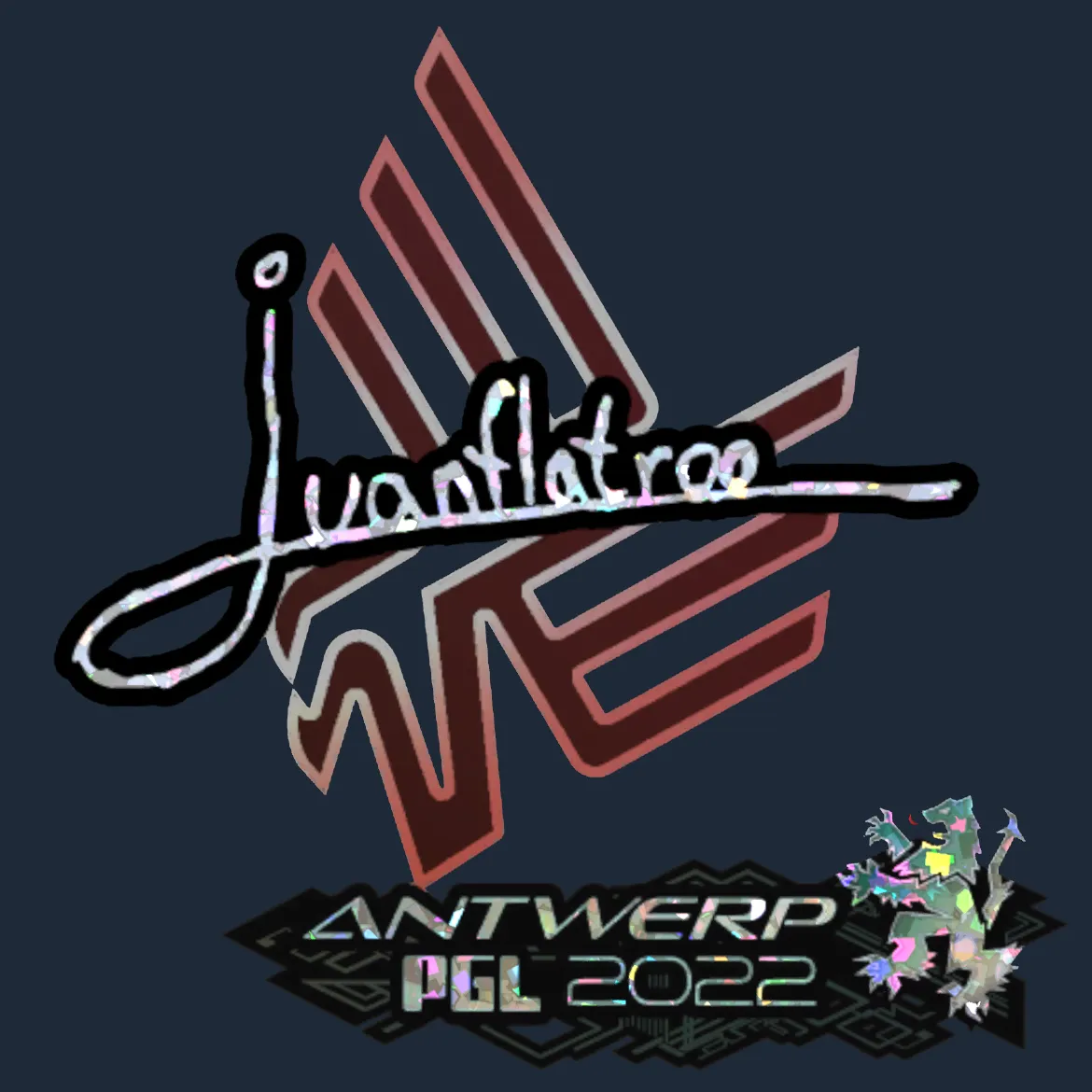 Sticker | juanflatroo (Glitter) | Antwerp 2022
