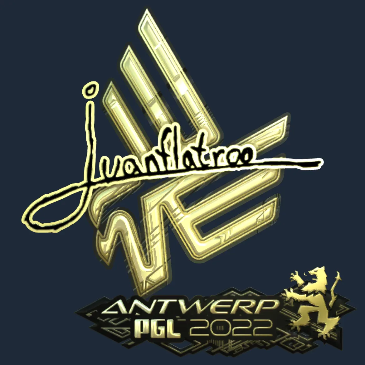Sticker | juanflatroo (Gold) | Antwerp 2022