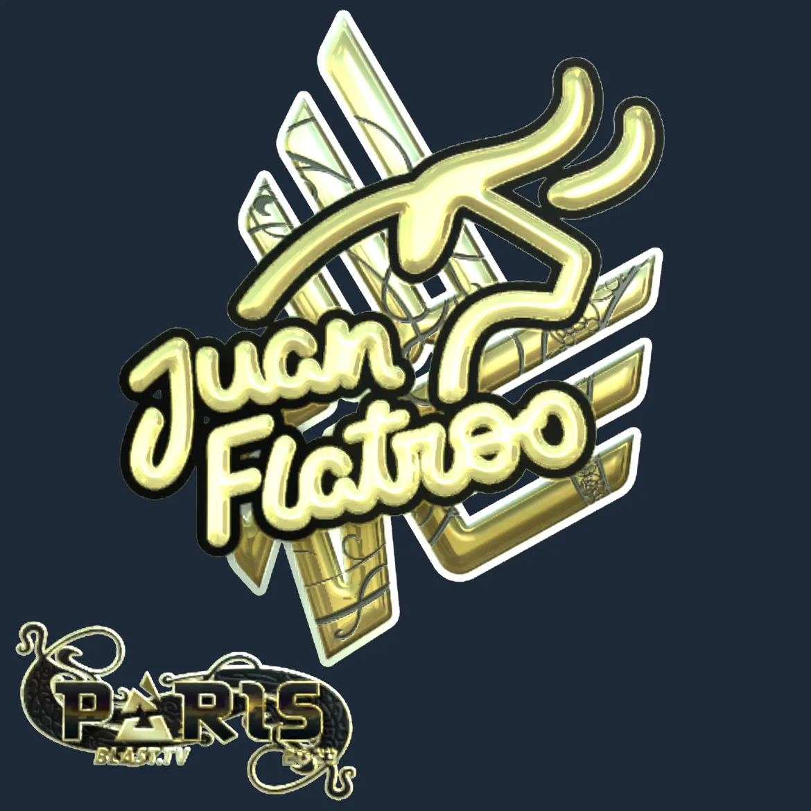 Sticker | juanflatroo (Gold) | Paris 2023
