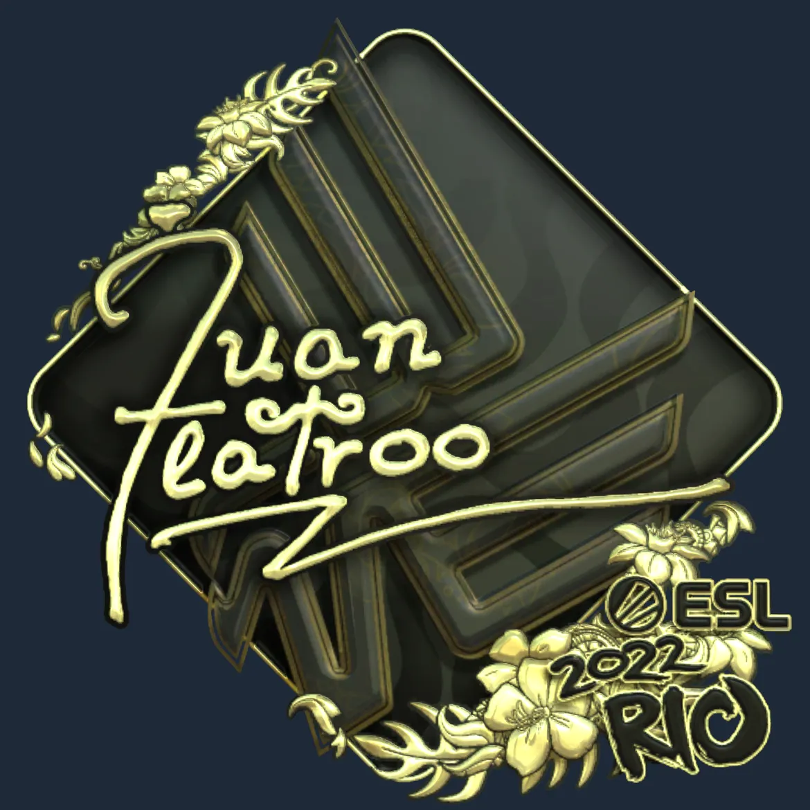 Sticker | juanflatroo (Gold) | Rio 2022