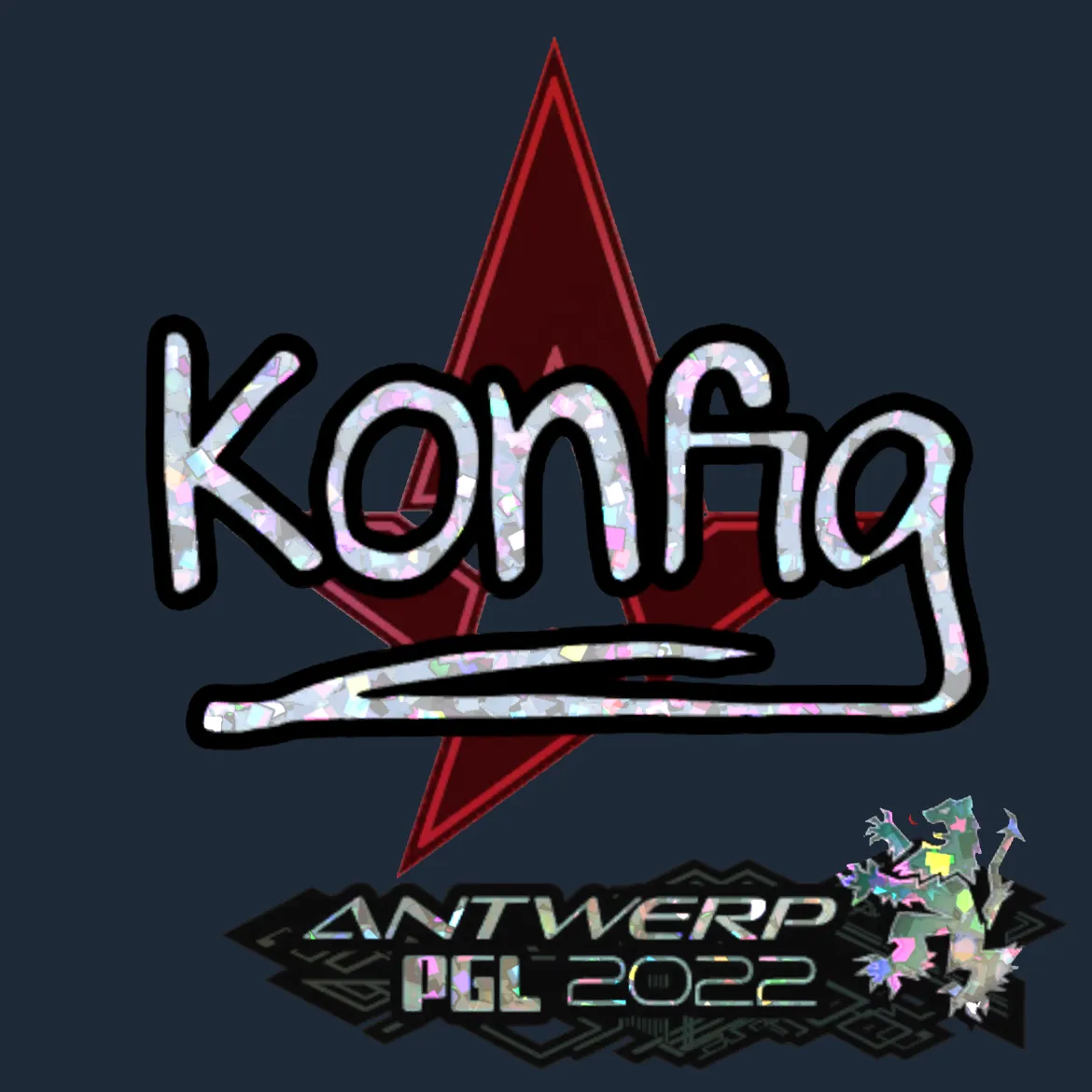 Sticker | k0nfig (Glitter) | Antwerp 2022