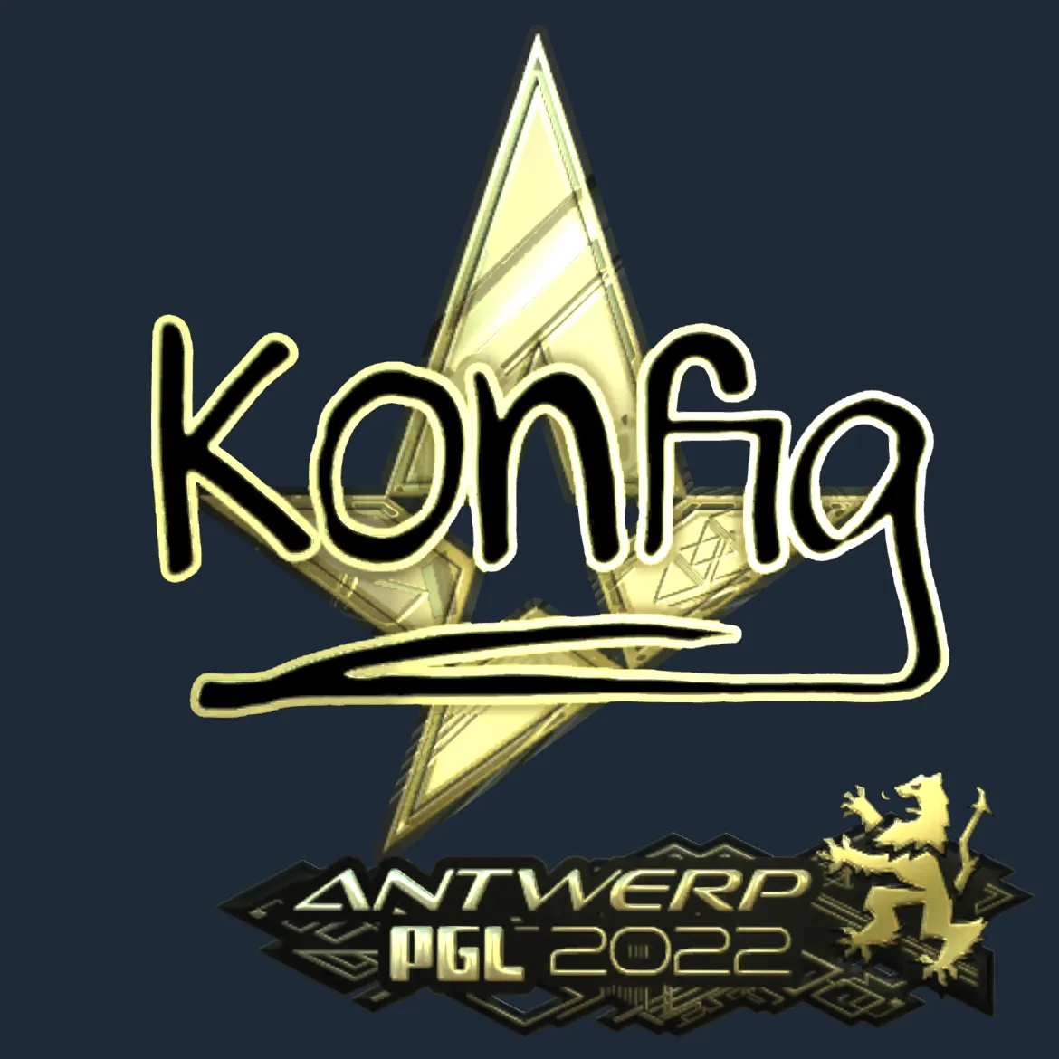 Sticker | k0nfig (Gold) | Antwerp 2022