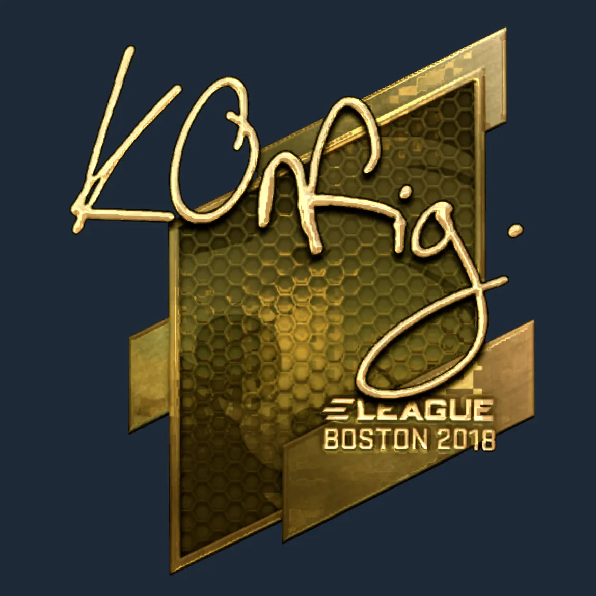 Sticker | k0nfig (Gold) | Boston 2018