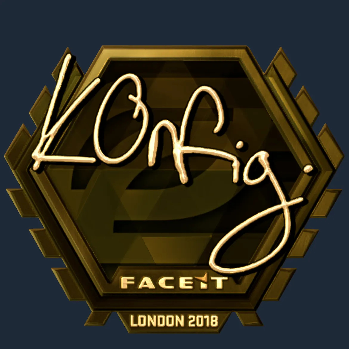 Sticker | k0nfig (Gold) | London 2018