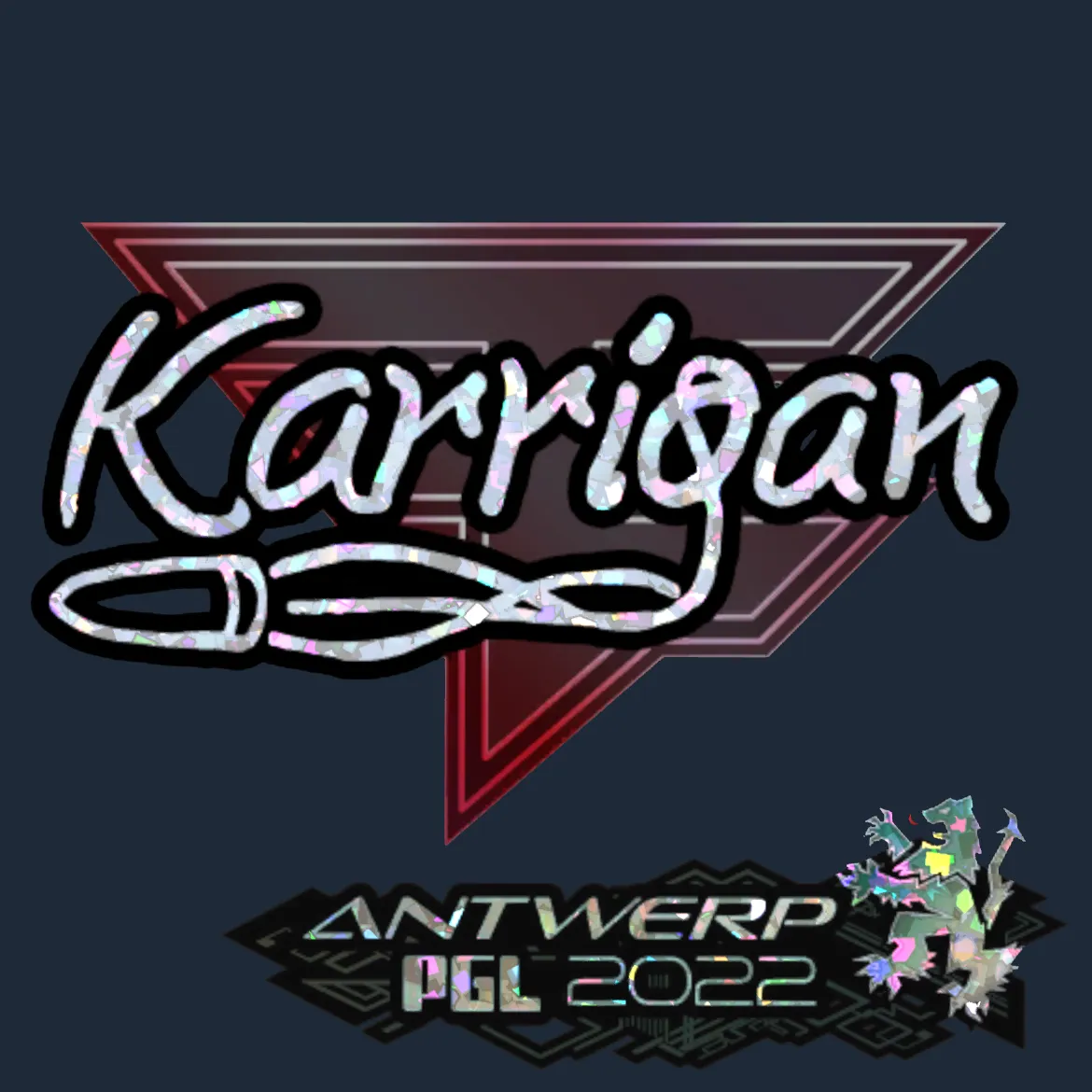 Sticker | karrigan (Glitter) | Antwerp 2022