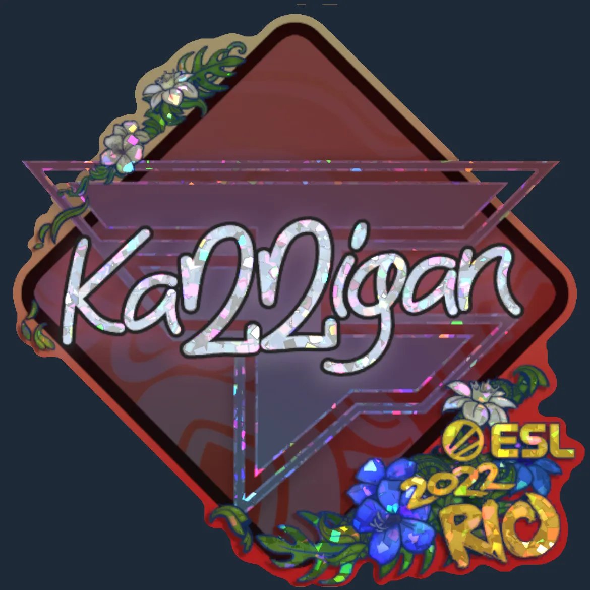 Sticker | karrigan (Glitter) | Rio 2022