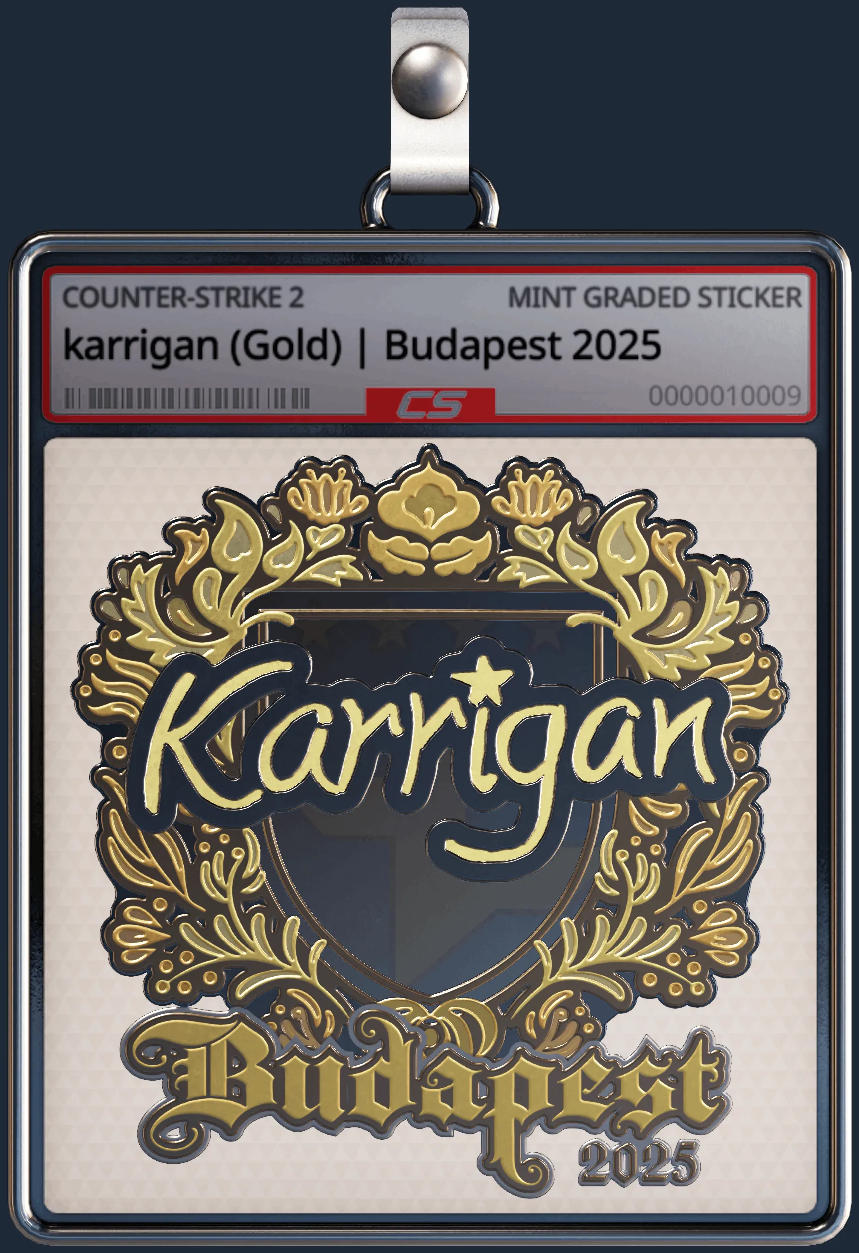 Sticker | karrigan (Gold) | Budapest 2025