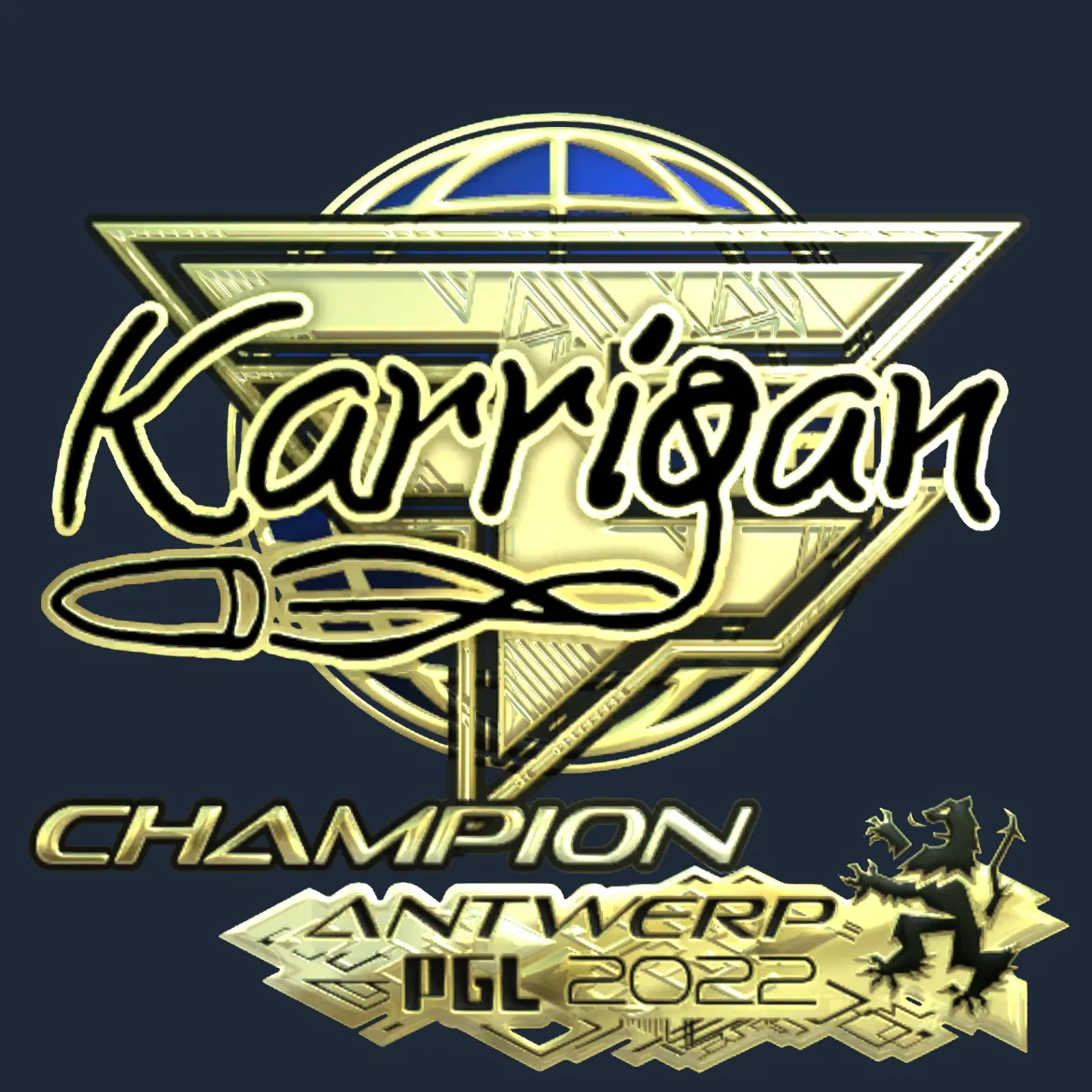 Sticker | karrigan (Gold, Champion) | Antwerp 2022