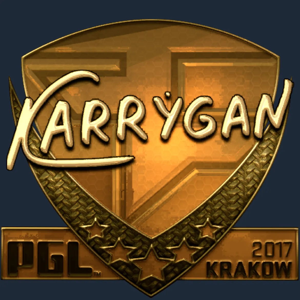 Sticker | karrigan (Gold) | Krakow 2017