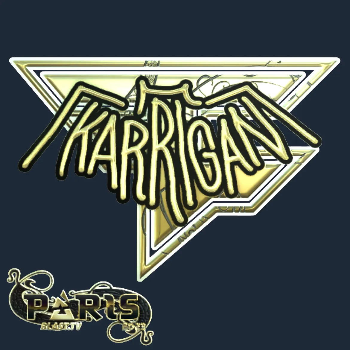 Sticker | karrigan (Gold) | Paris 2023