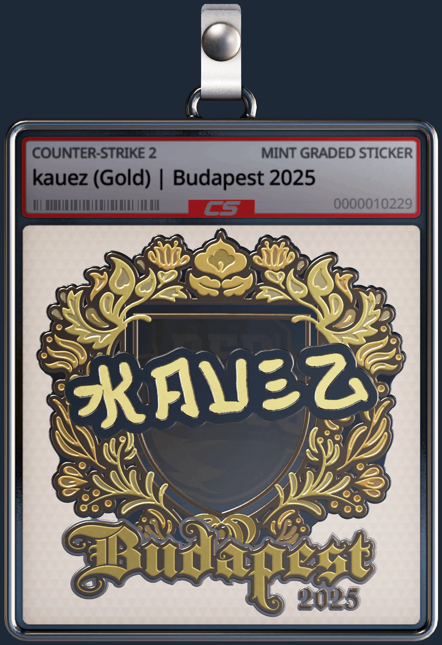 Sticker | kauez (Gold) | Budapest 2025