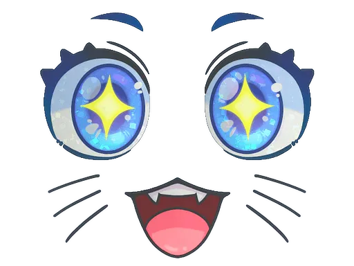 Sticker | Kawaii Eyes (Glitter)