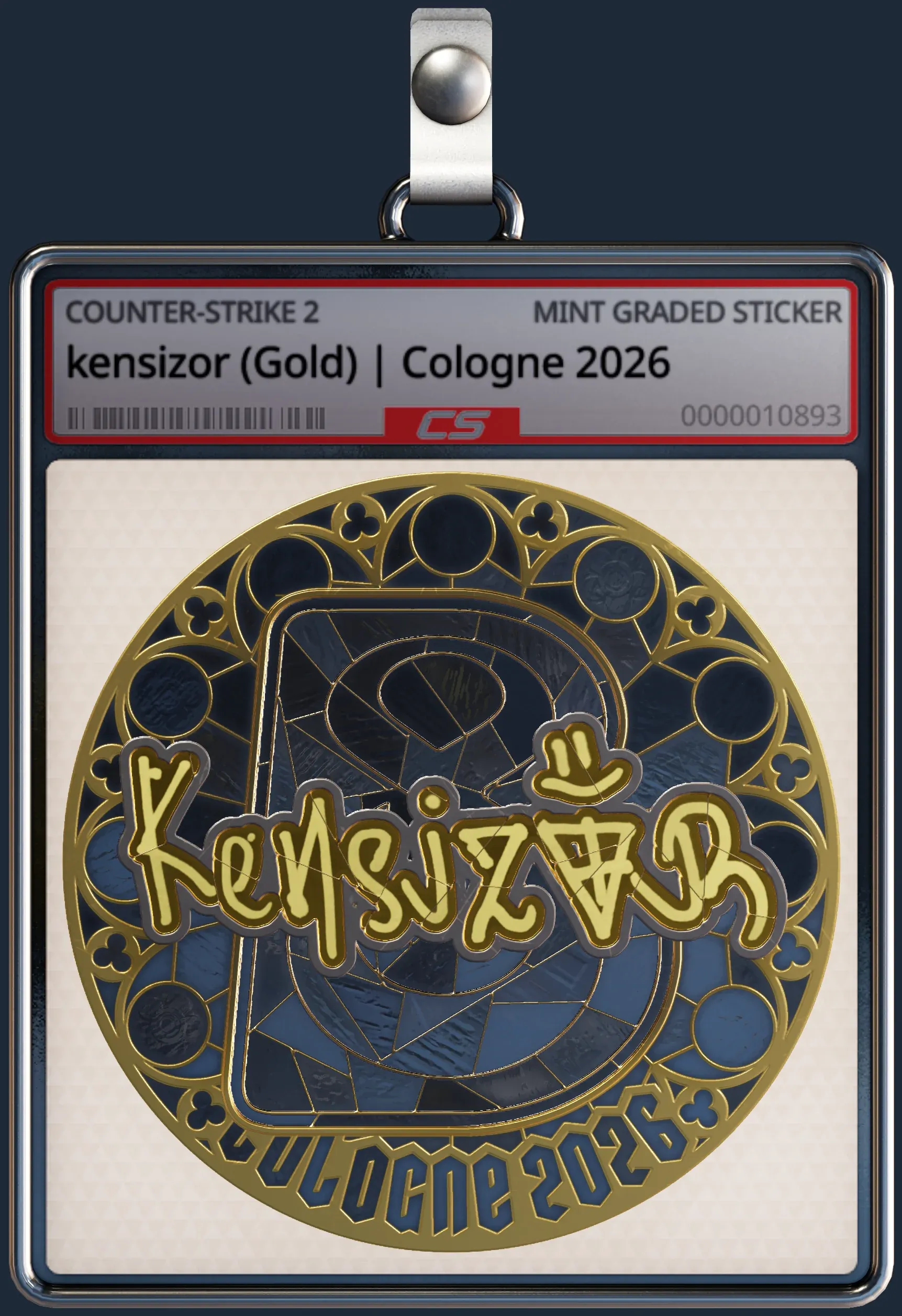 Sticker | kensizor (Gold) | Cologne 2026