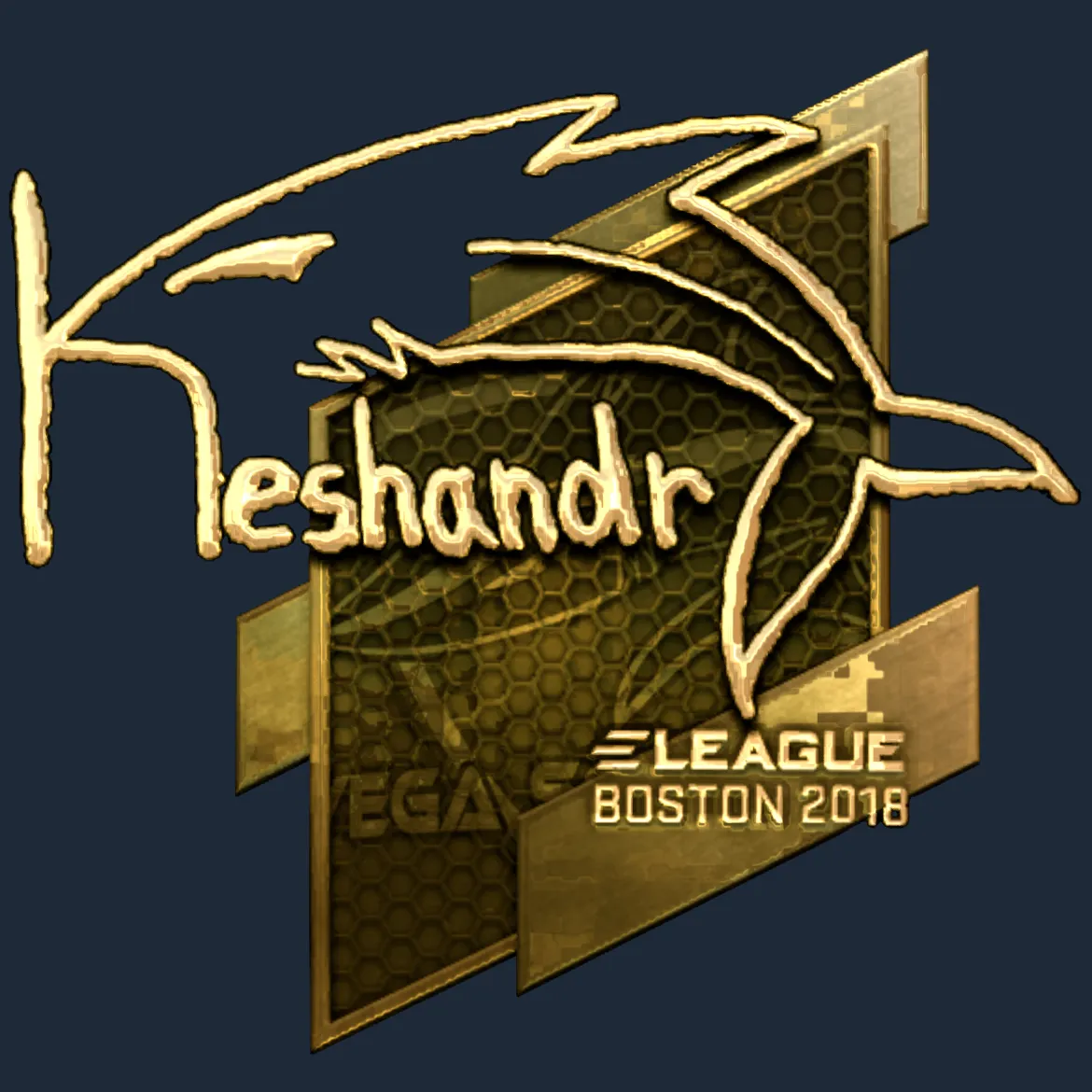 Sticker | keshandr (Gold) | Boston 2018