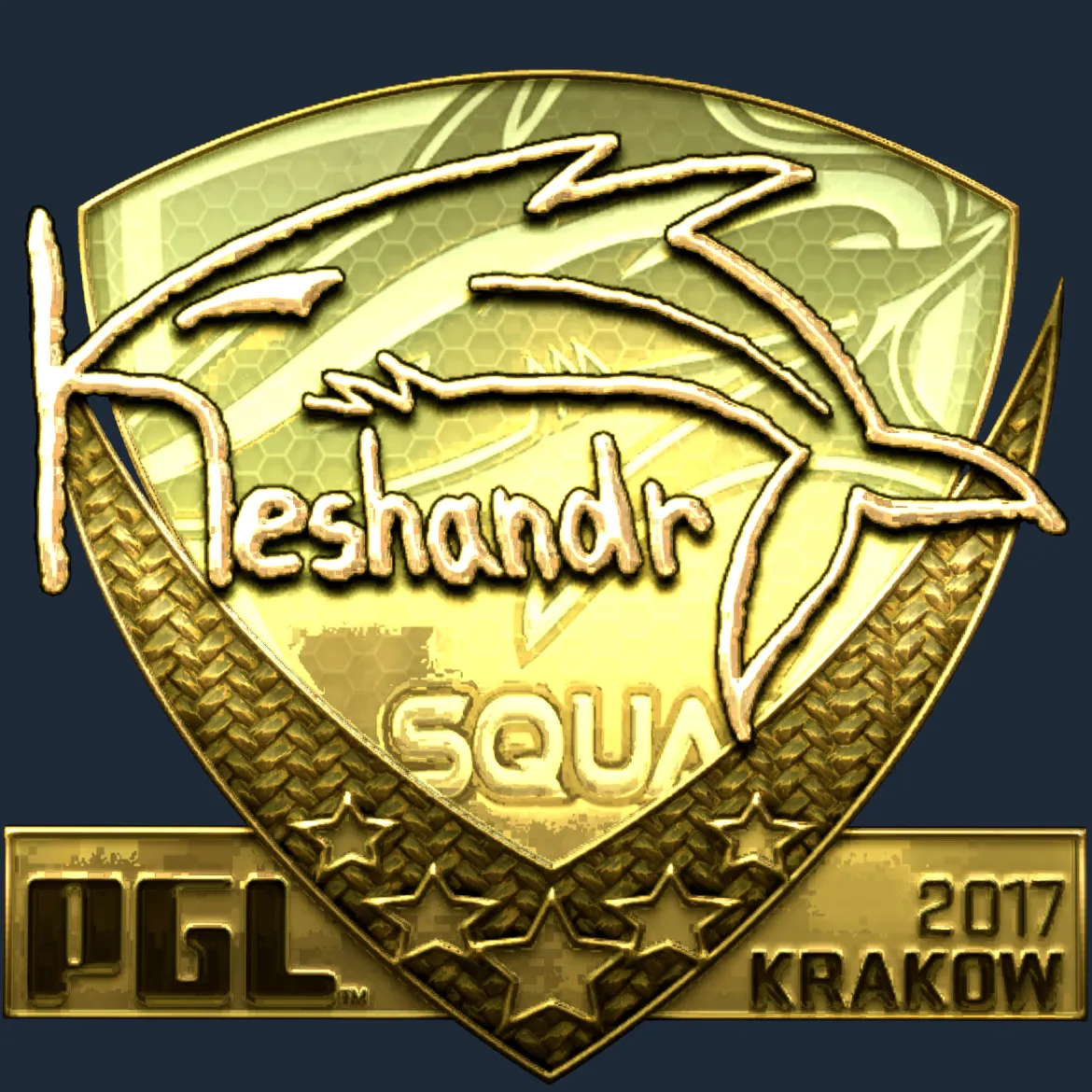 Sticker | keshandr (Gold) | Krakow 2017