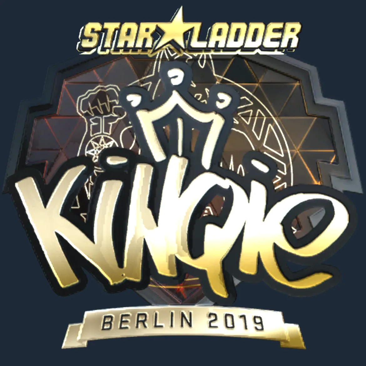 Sticker | kinqie (Gold) | Berlin 2019